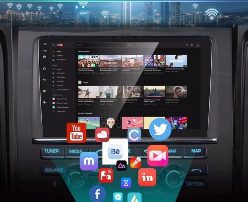 10 PuLG Auto Estereo Pantalla 2 Din Android 10 Gps + Camara.