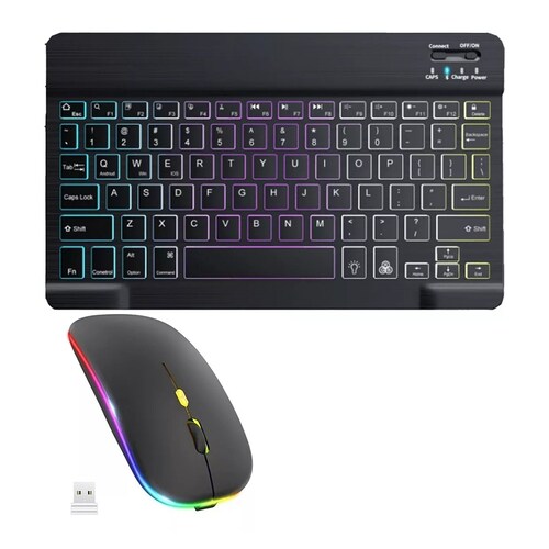 Teclado Inalambrico Kit Teclado Y Mouse Bluetooth Para iPad