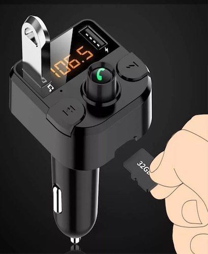 Cargador Receptor Bluetooth Fm Mp3 Estéreo.