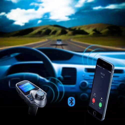 Transmisor Bluetooth Fm Aux Usb Receptor Mp3 Mano Libre Auto.