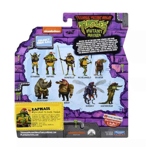 Tmnt Movie Rafael Figura De Acción De 4.6'' Tortugas Ninja Película Caos Mutante Juguete De Bandai.