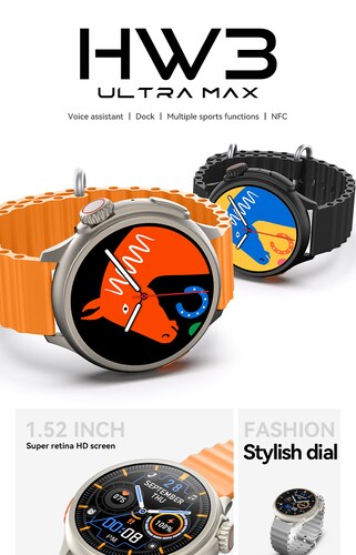 Smartwatch HW3 ULTRA MAX SERIE 9  By NS Tech Blanco 