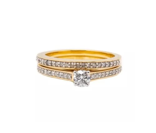 Anillos Con Diamantes 50 Puntos Oro 14 K.