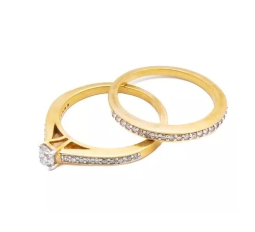 Anillos Con Diamantes 50 Puntos Oro 14 K.