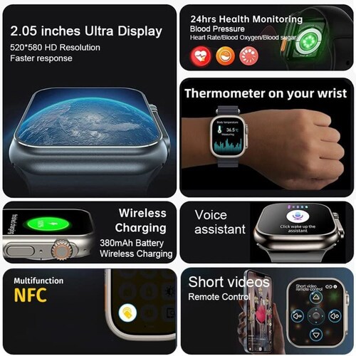  Smartwatch X8 Ultra serie 8 By NS Tech Naranja