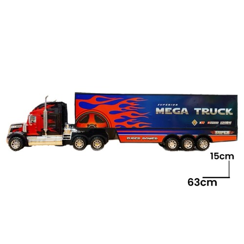 Tráiler De Fricción Juguete Con Luz Y Sonido Mega Truck 65cm