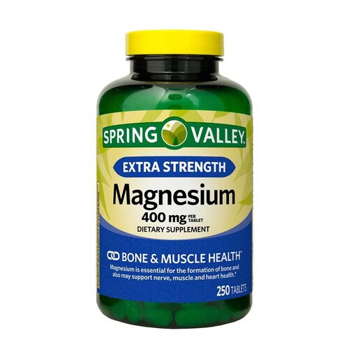 Magnesio 400mg Spring Valley 250 tabletas Ayuda Huesos 