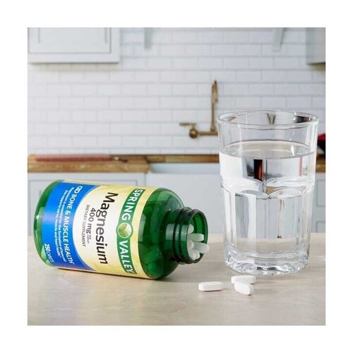 Magnesio 400mg Spring Valley 250 tabletas Ayuda Huesos 