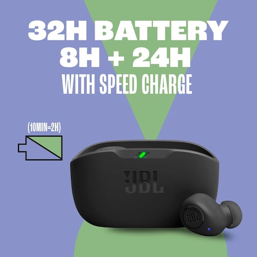 Audífonos Inalámbricos JBL Harman Vibe Buds Bluetooth True Wireless, Negro