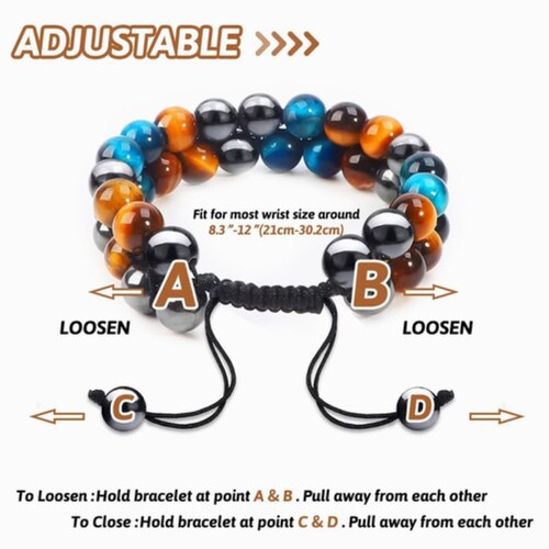 Pulsera Joyeria Obsidiana Ojo Tigre Hematitas Buena Suerte Varios Colores