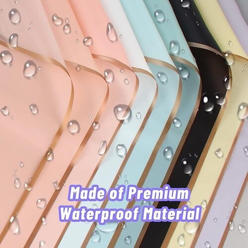20 Hojas Papel Coreano Para Ramos Bouquet Floral Traslúcido 01Polvo