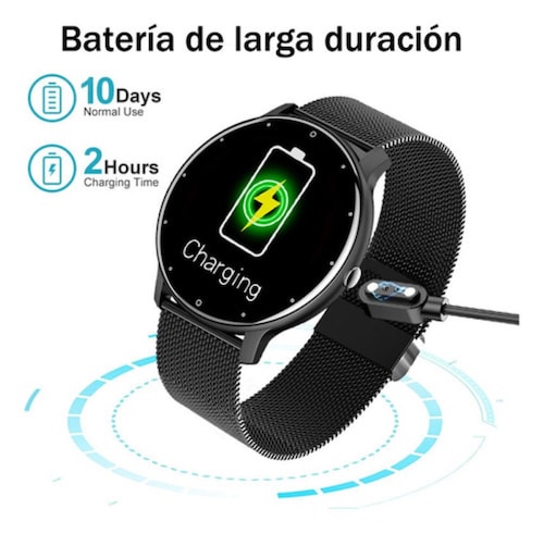 Reloj Inteligente Resistente Al Agua Con Bluetooth, Color Negro