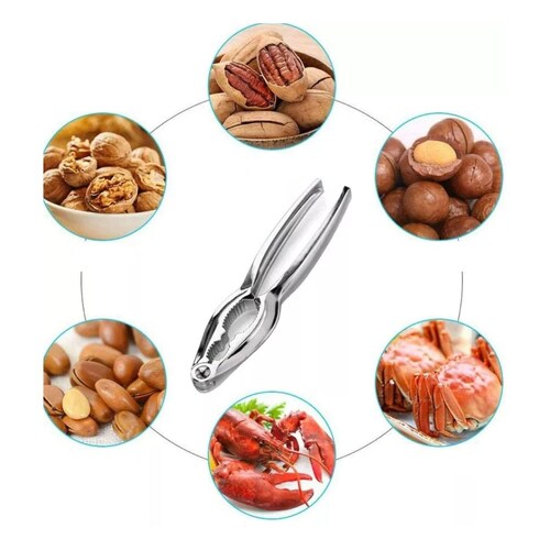 Pinza Quebrador De Nueces Cascanueces Abridor Aleación Zinc, Color Plata