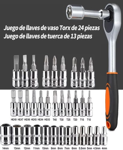 Juego De Herramientas Mecánicas Autocle Dados Acerokit 46pcs.