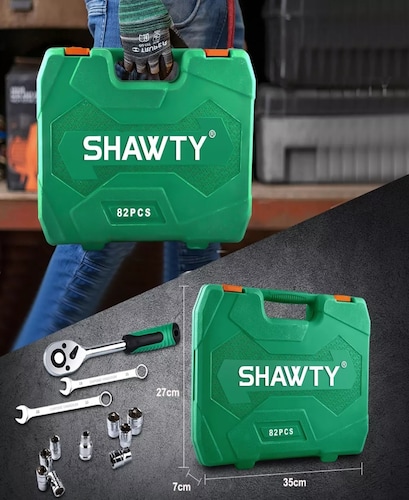 Juego De Herramientas Reparación Automóviles Shawty 82pzs.