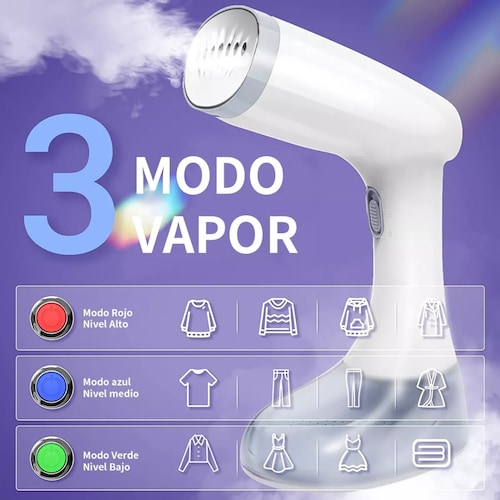 Plancha De Vapor Portátil Mano Ajustable 3 Marchas Vertical.