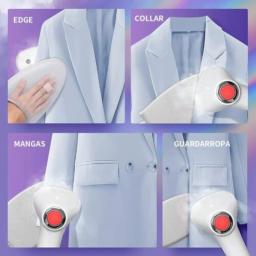 Plancha De Vapor Portátil Mano Ajustable 3 Marchas Vertical.