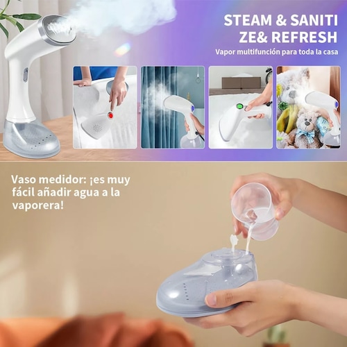 Plancha De Vapor Portátil Mano Ajustable 3 Marchas Vertical.