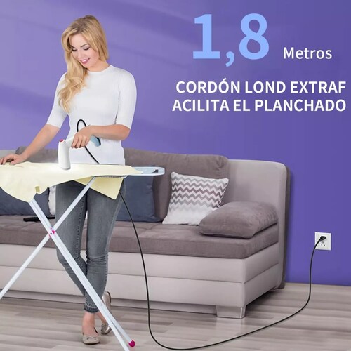 Plancha De Vapor Portátil Mano Ajustable 3 Marchas Vertical.