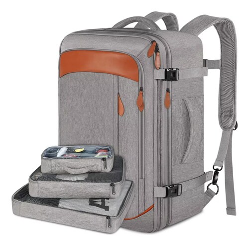 Mochila De Viaje Para Adulto, 50l Grande Espacio, Mochila De Mano Transporte Para Viaje, Aprobado Por Avión 10kg, Antirrobo Y Impermeable.