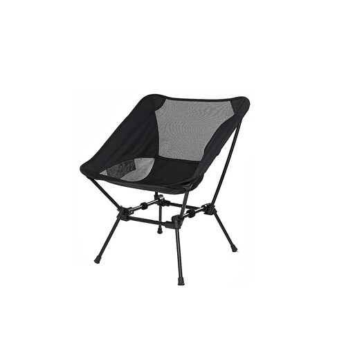 Portátil Silla Plegable Camping Exteriores Para Pescar 150kg Negro