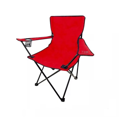 Set 4  Piezas Silla Para Acampar Plegable Camping Playa Y Pesca Rojo