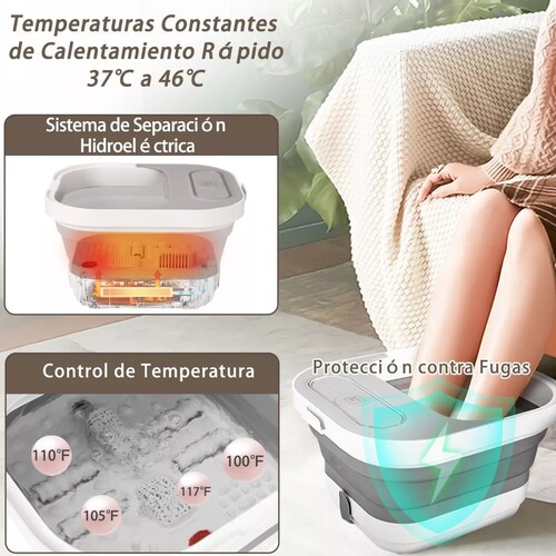 Tina Spa Para Pies Electrica Baño De Pies Plegable Burbujas