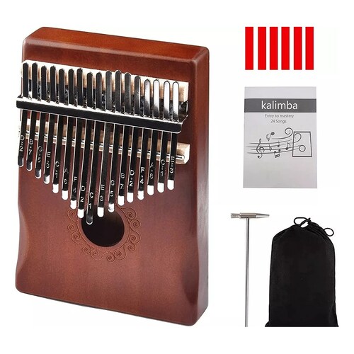 17 Teclas Kalimba Instrumento Musical  Madera Piano De Mano