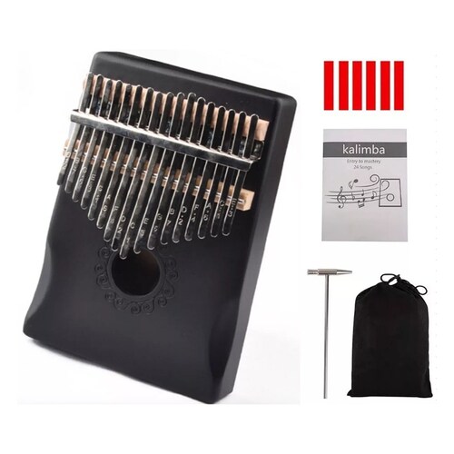 17 Teclas Kalimba Instrumento Musical  Madera Piano De Mano