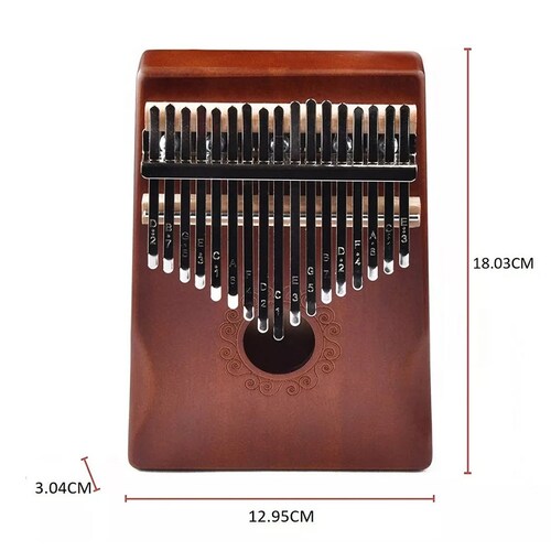 17 Teclas Kalimba Instrumento Musical  Madera Piano De Mano