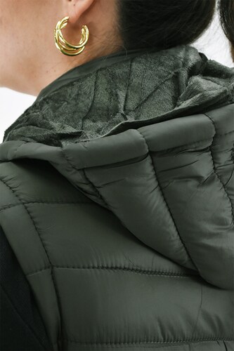 Chaleco afelpado con capucha Roman Fashion /Tallas Extras, 015 (Olivo) 