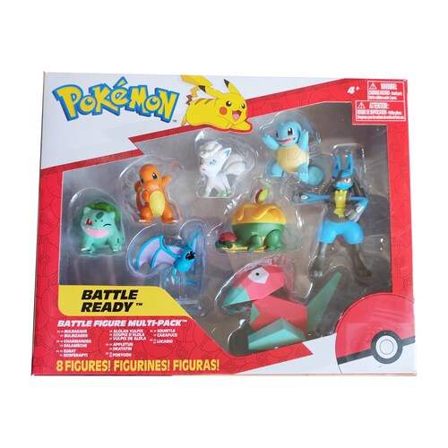 Pokemon Bulbasaur + Vulpix Alolan + Squirtle + Lucario set8pz.