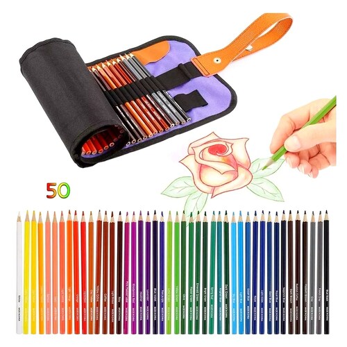 Set De Lápices De Colores Profesionales Y Artísticos, 50 Uds