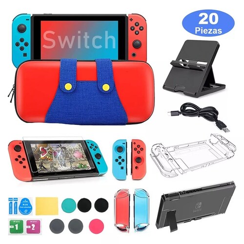 Kit Fundas Y Estuche De Nintendo Switch Con 20pzs Accesorios