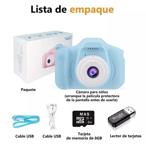Cámara Digital Para Niños Regalo Jueguete Video C/tarjeta Sd