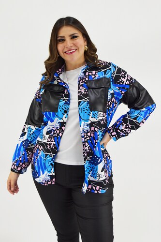 Sobre camisa sublimada Roman Fashion /Tallas Extras, 18051 (Azul rey) 