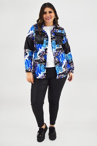Sobre camisa sublimada Roman Fashion /Tallas Extras, 18051 (Azul rey) 
