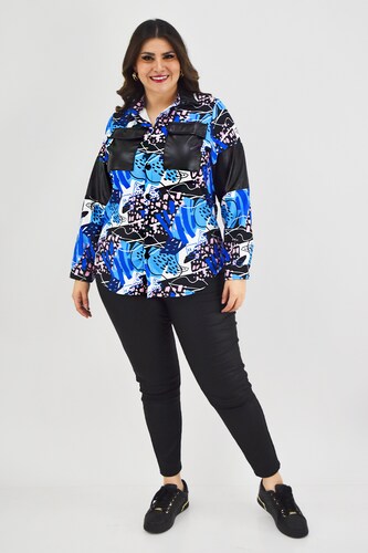 Sobre camisa sublimada Roman Fashion /Tallas Extras, 18051 (Azul rey) 