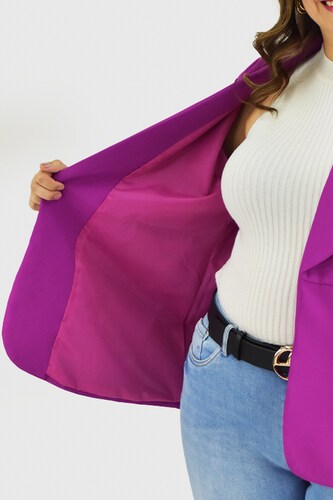 Blazer manga 3/4 Roman Fashion /Tallas Extras, 12255 (Magenta) 