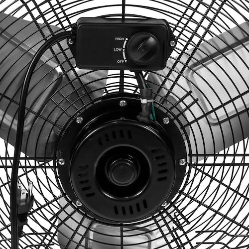 Ventilador Industrial 30" 2 Velocidades Piso Metal Negro 180 W 