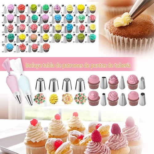 Kit De Decoración Pasteles 337pcs Accesorios Para Reposteria.