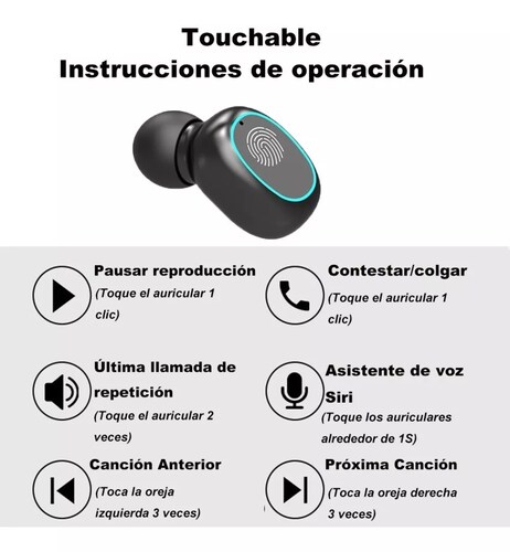 Audífonos Inalámbricos Bluetooth 5.0 Con Manos Libres.