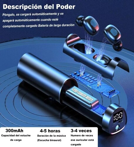 Audífonos Inalámbricos Bluetooth 5.0 Con Manos Libres.