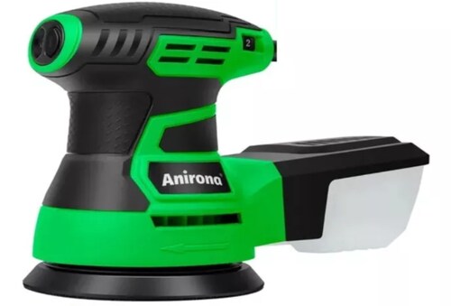 Lijadora roto orbital Anirona SD125 verde y negro 60Hz 450W 127V.
