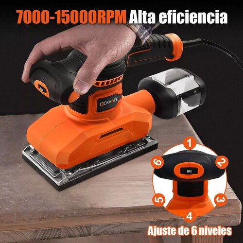 Lijadora Roto Orbital De Madera Goxawee 560w 90*187mm .