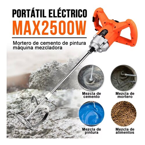Mezcladora Eléctrica De Cemento/pintura Goxawee 6 Velocidades.
