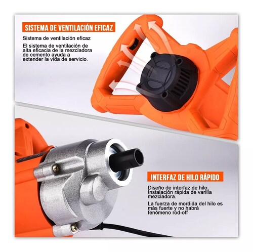 Mezcladora Eléctrica De Cemento/pintura Goxawee 6 Velocidades.