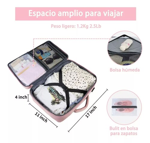 Mochila De Viaje Para Mujer, Aprobado Por Avión 10kg, Mochila Escolar Para Laptop De 15.6 Pulgadas, Mochila De Transporte Grande Espacio, Antirrobo.