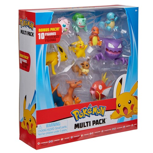 Pokémon Ultimate Battle Set 10 Figuras Pikachu + Charizard + Charmander.