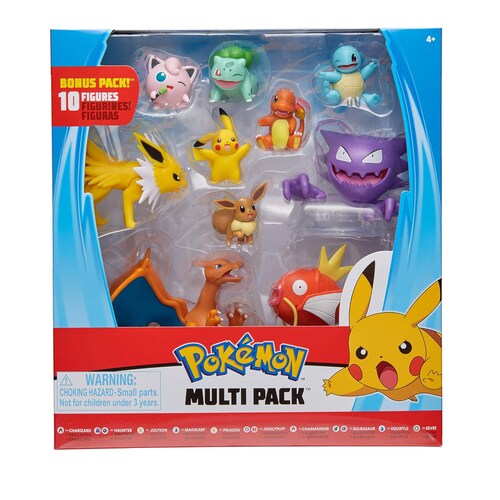 Pokémon Ultimate Battle Set 10 Figuras Pikachu + Charizard + Charmander.